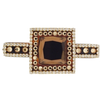 Karen Marie - Colossal Diamond Buckle Barrette - Topaz (1)